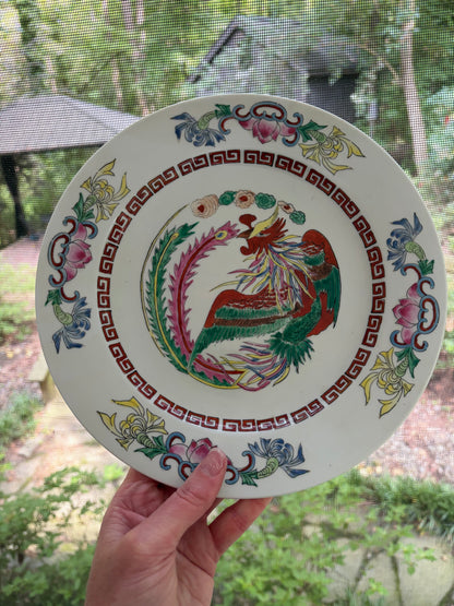 Gorgeous handpainted phoenix plate! 4 available, sold separately!