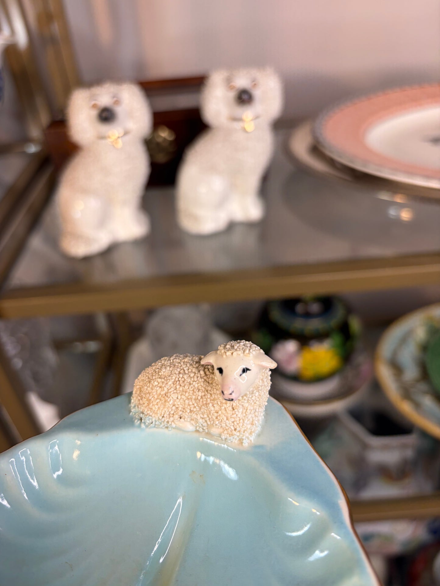 Sweetest confetti sheep trinket dish!