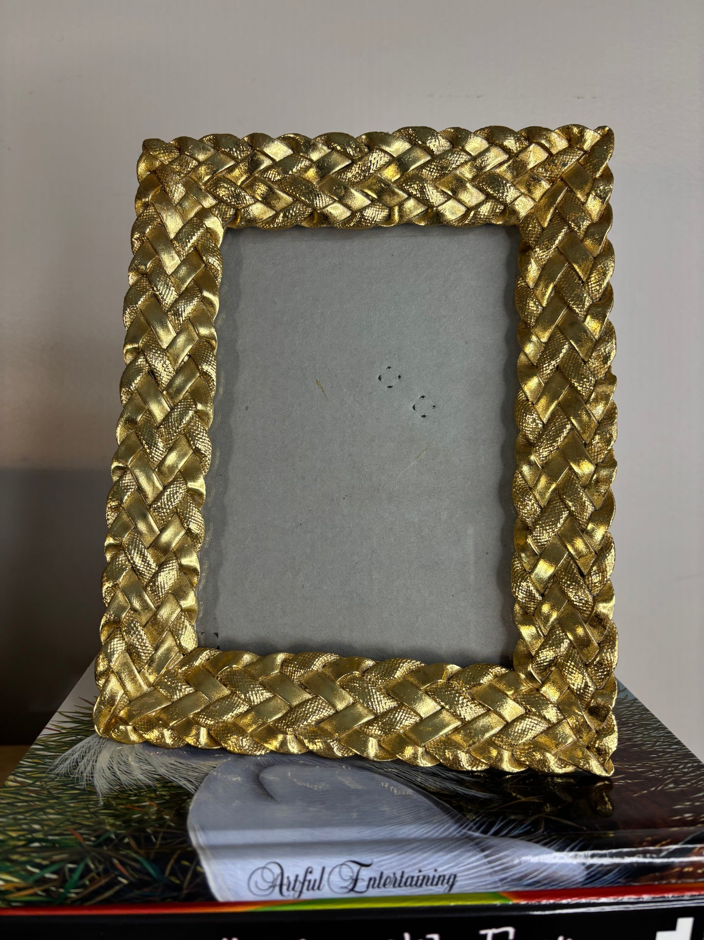 Beautiful Two’s Company Gold Braided Design Picture frame!