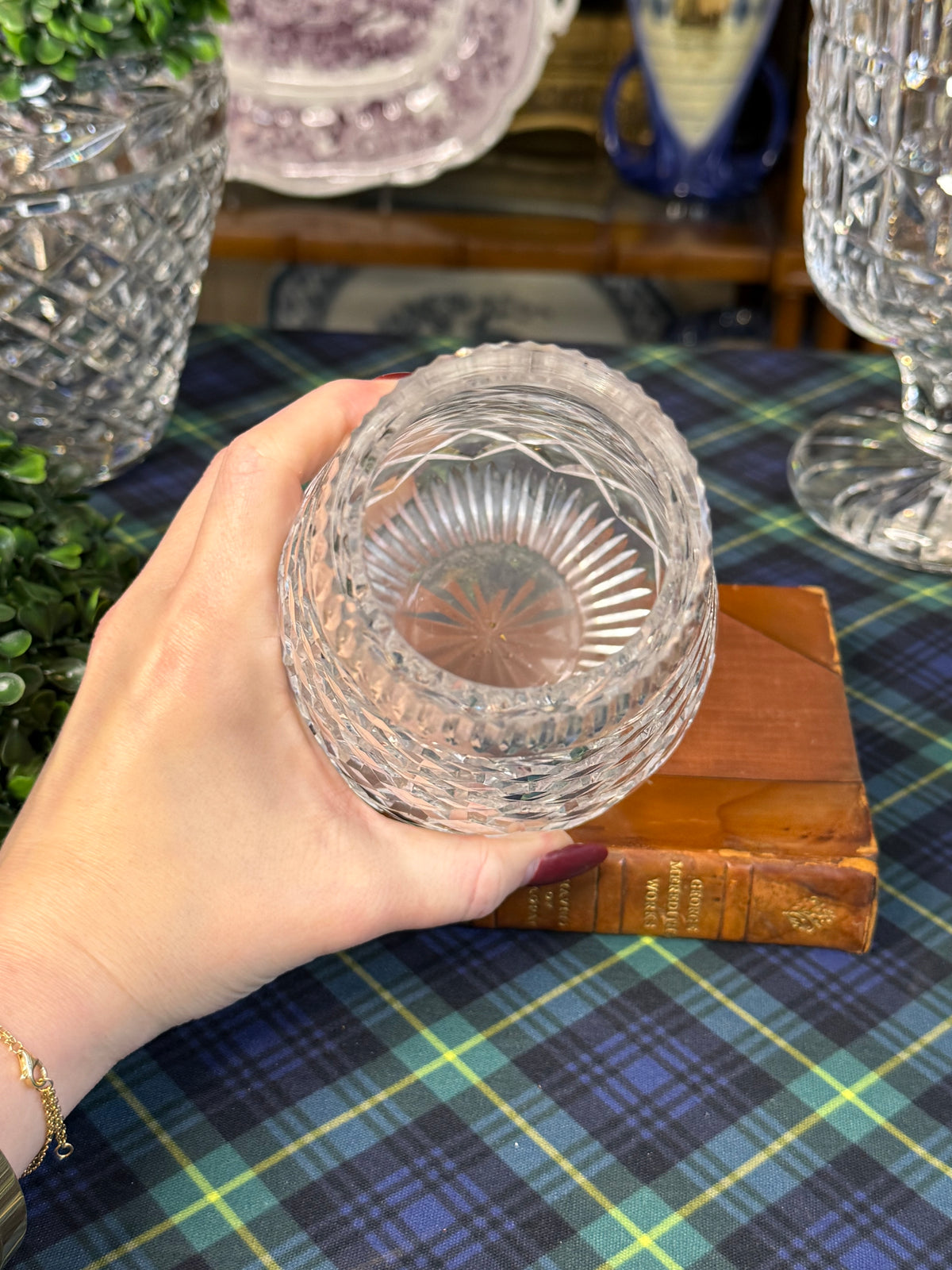 Vintage Waterford Crystal Glandore 7” Cut Crystal Vase