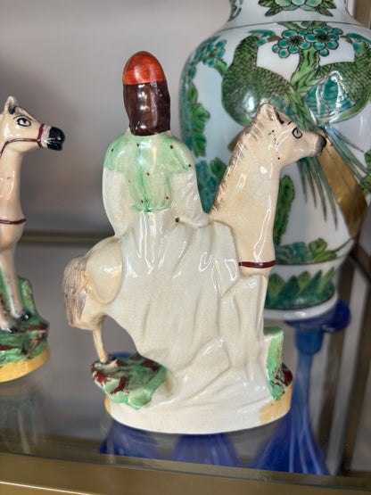 Stunning Staffordshire Polo players on horses pair!