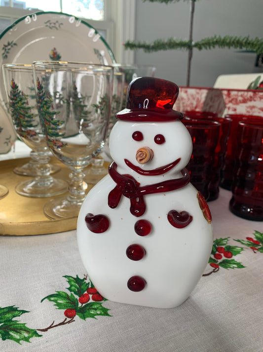 Vintage Murano Glass Snowman