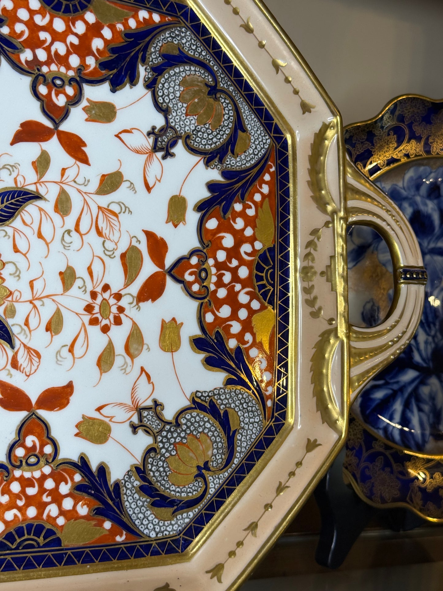 Antique Davenport Imari Serving Tray | Style DA4446 | c.1880 | 19.5” Handled Platter