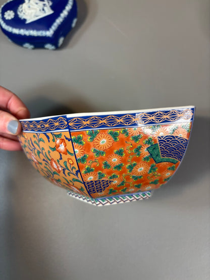 Imari peacock hexagonal bowl!