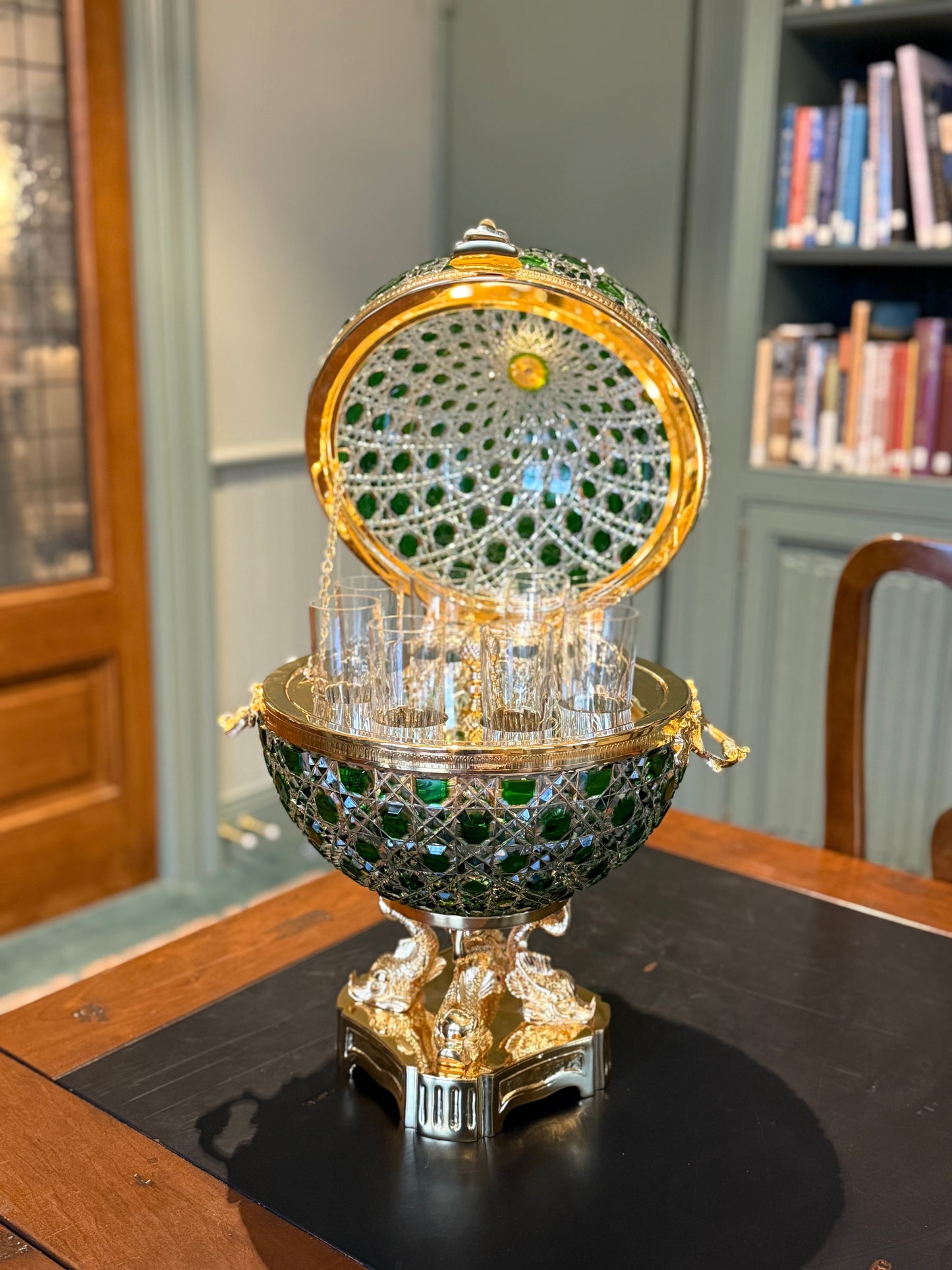 Rare 19.5” Cristal Benito French Crystal Vodka Service Set W/ Certificate of Authenticity & Appraisal | Charitable Offering