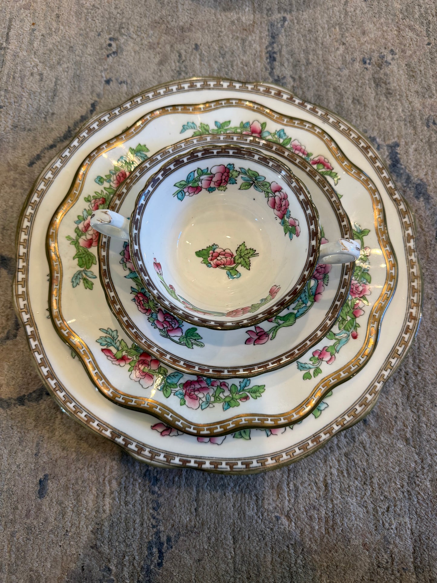 Reserved Molly PS - Vintage Indian Tree Coalport China Set