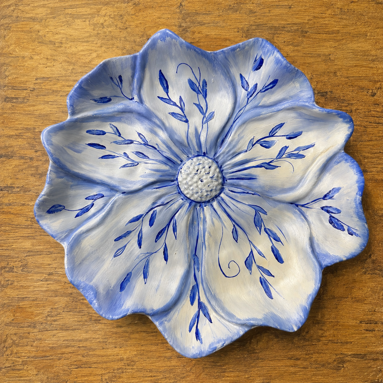 RESERVED - TX.ROOTS - Live 06/29 Hand painted decorative flower shape plate