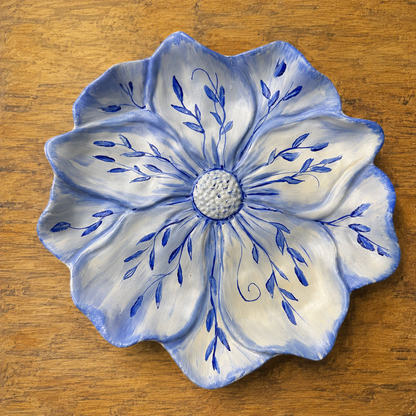 RESERVED - TX.ROOTS - Live 06/29 Hand painted decorative flower shape plate