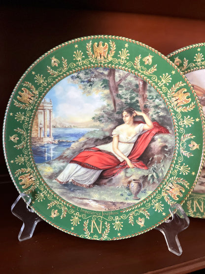 Colorful Set Of 4 Limoges Limited Edition Napoleon and Josephine Wall Plates