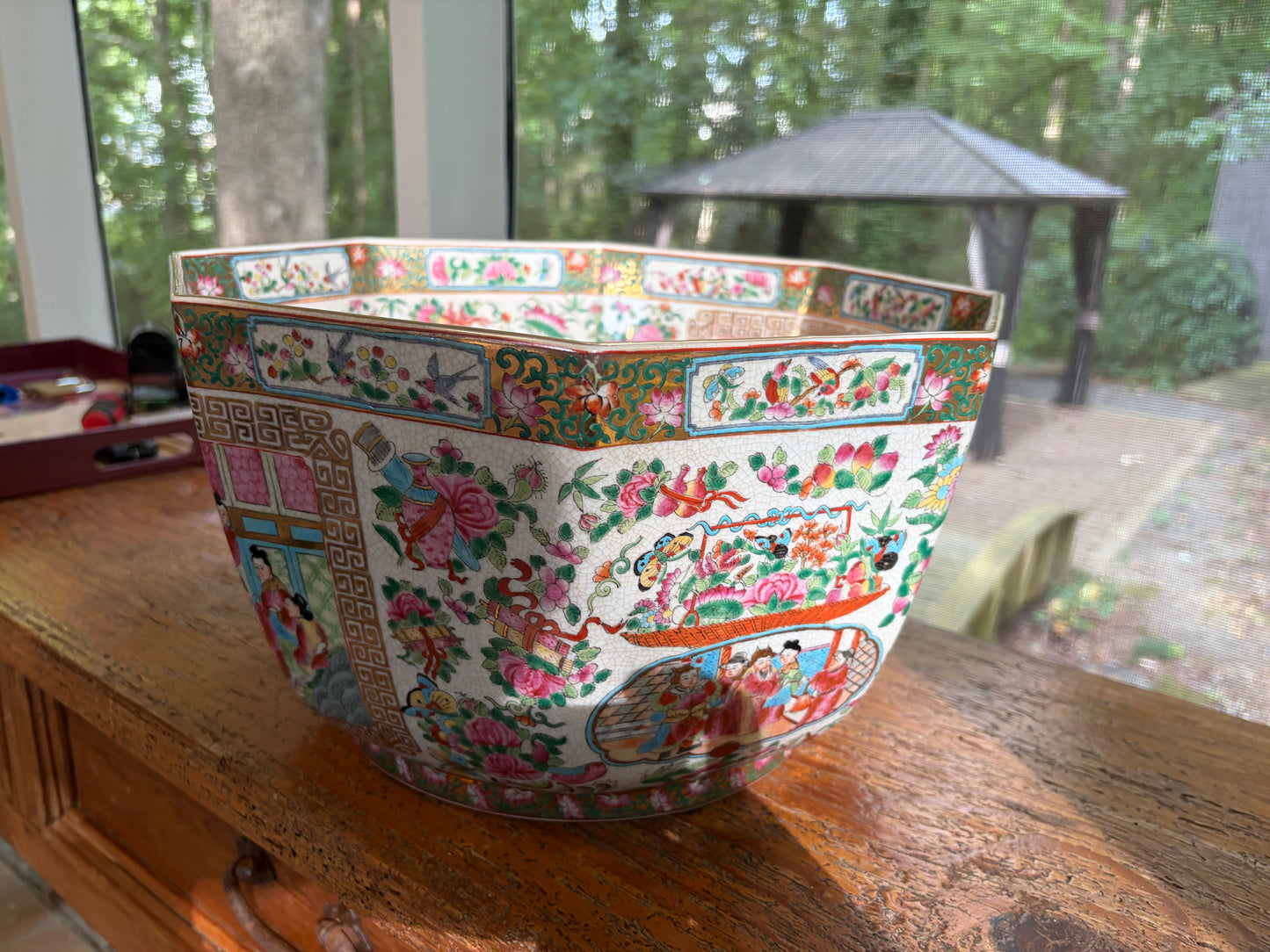 RESERVED - MOLLIE - Stunning Famille Rose Export large bowl!