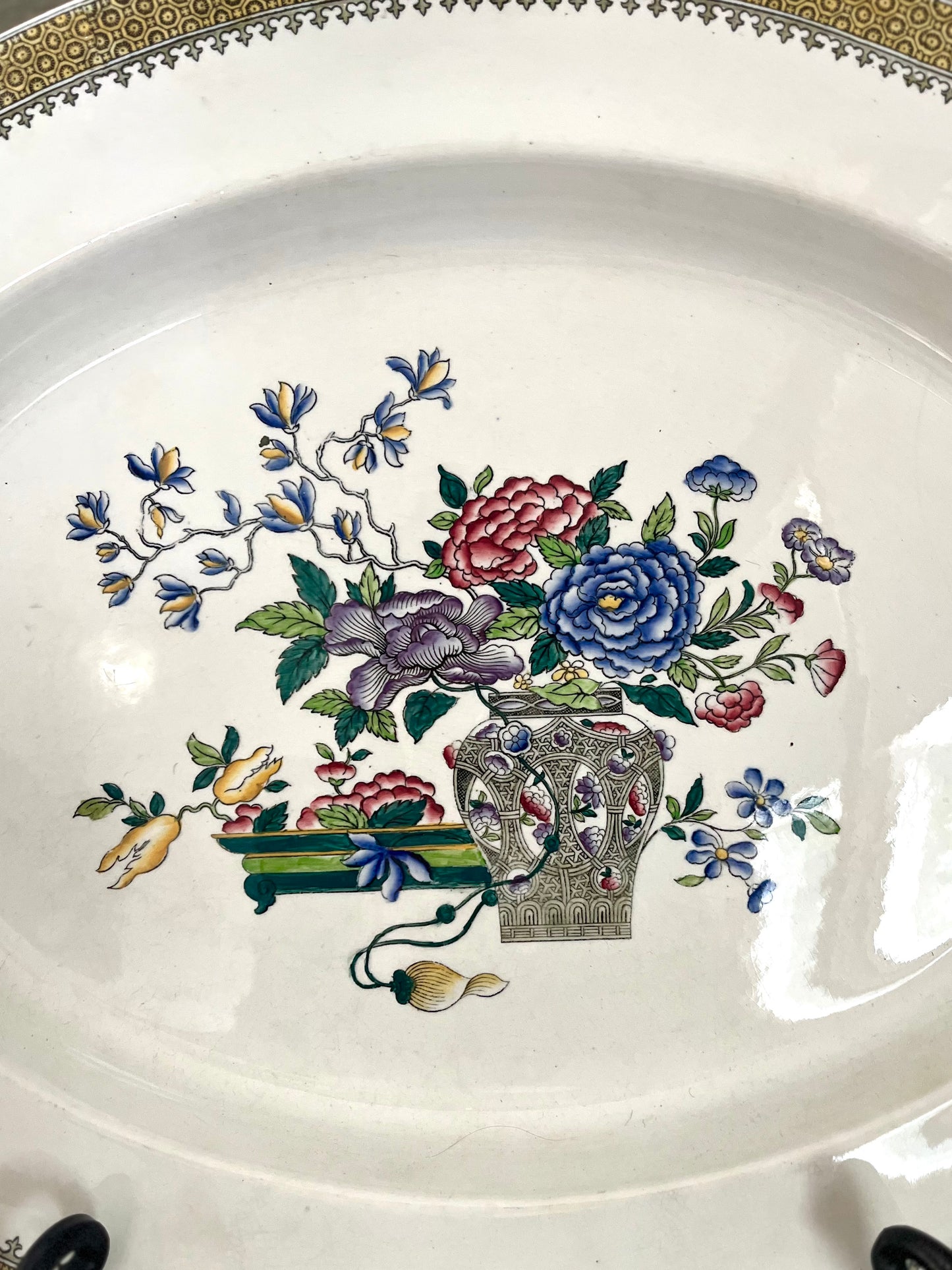 Live 06/15 Large Antique Copeland England Platter Bespoke Pattern For Davis Collamore 5th Avenue - Circa 1911-1920’s