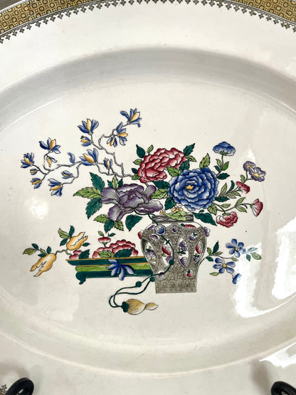 Live 06/15 Large Antique Copeland England Platter Bespoke Pattern For Davis Collamore 5th Avenue - Circa 1911-1920’s