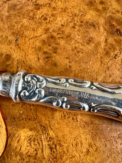 Vintage Birks Pompadour Sterling Silver-Handled Bottle Opener | Ornate Silver Barware