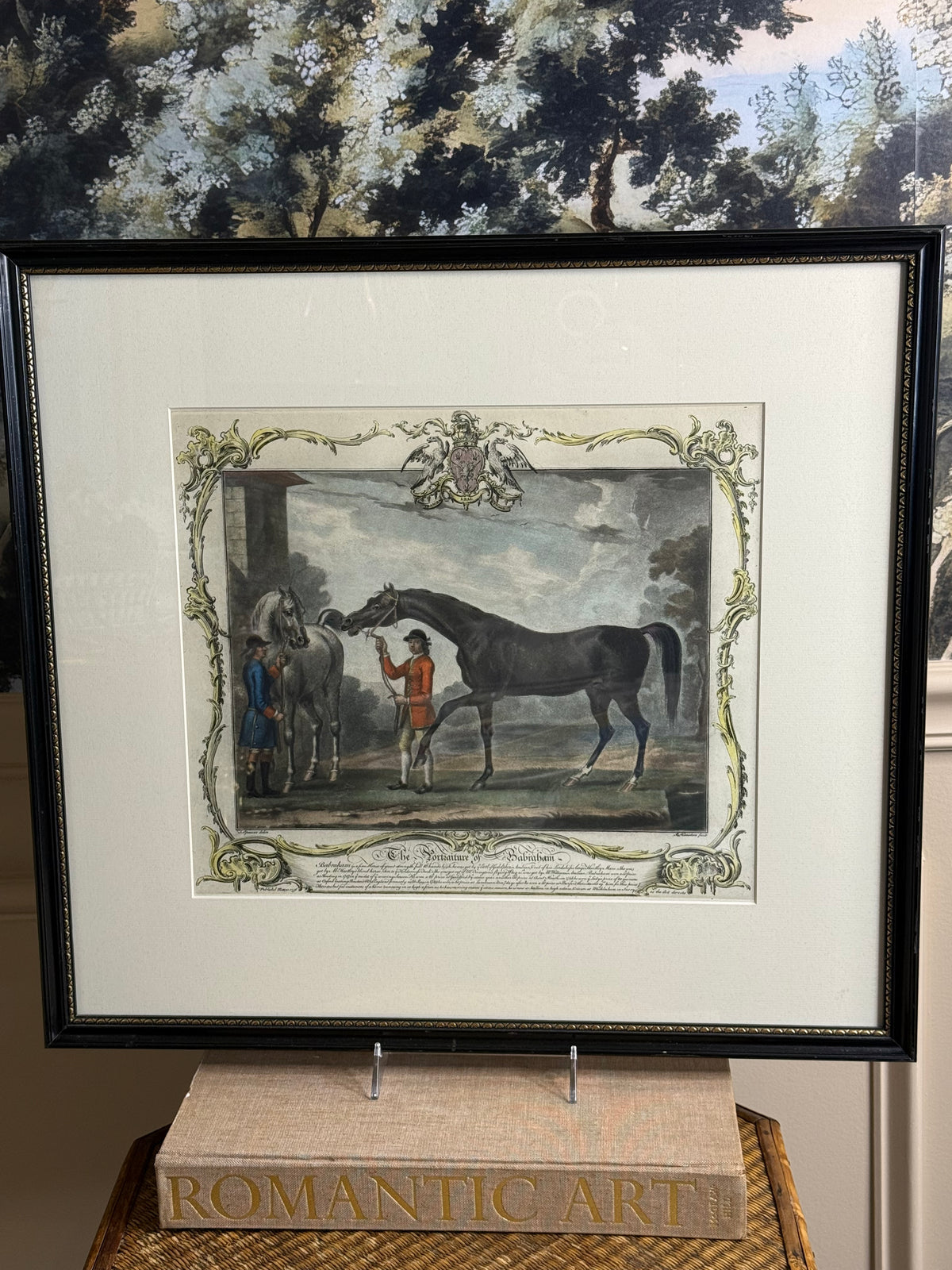 Thomas Spencer After | Richard Houston Engraved Hand-Colored Equestrian Portraits, Pair | c.1750s | Framed 19.5” H × 21.25” W