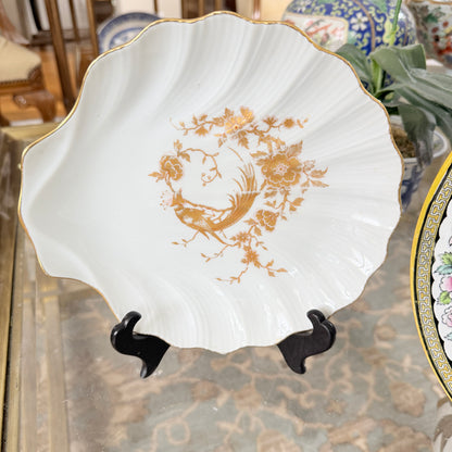 Beautiful French Limoges chinoiserie holds painted bird plate