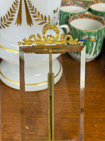 Antique French Louis XVI Gilt Brass & Beveled Glass Picture Frames – Matching Pair | c.1900