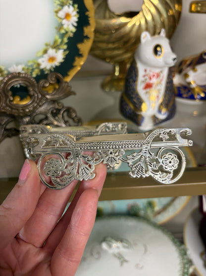 Reserved! Lovely ornate knife rests set of 6! Two sets available; sold separately.