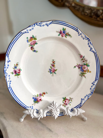 Live 09/20 Beautiful Antique French Old Paris Porcelain Five-Piece Sauce Tureen & Plate Set, c.1830–1850