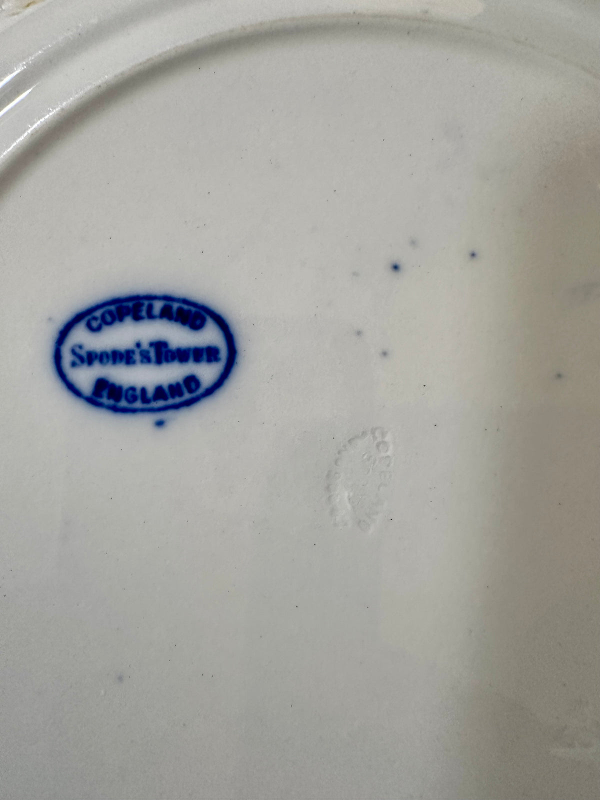 Antique Copeland Spode Tower Blue 12.5” Chop Plate / Round Platter | July 1924