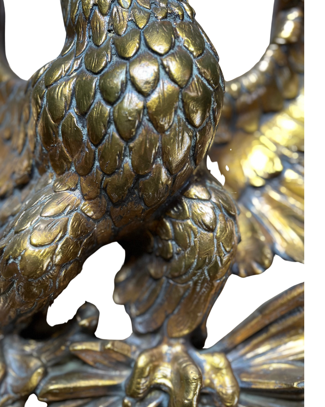 Grand Gilt Eagle Wall Sculpture/Architectural Element
