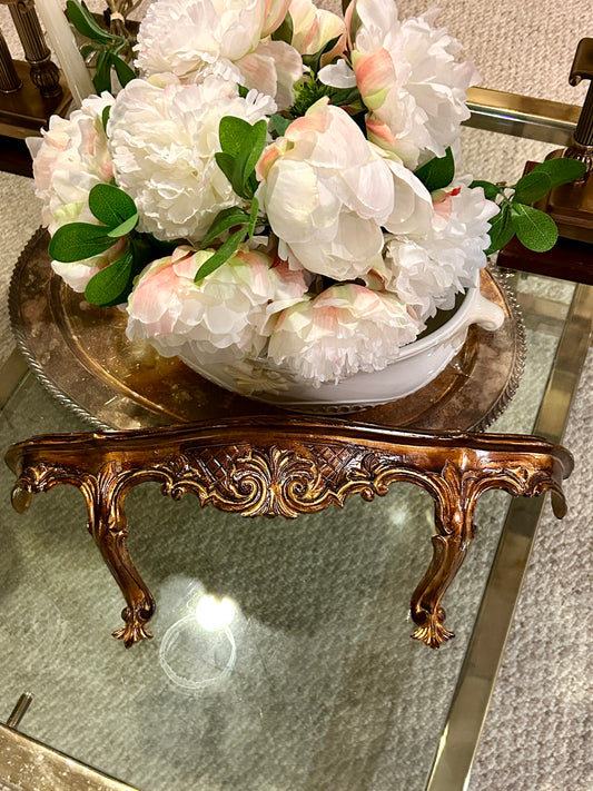 Vintage baroque resin wall sconce 18 in