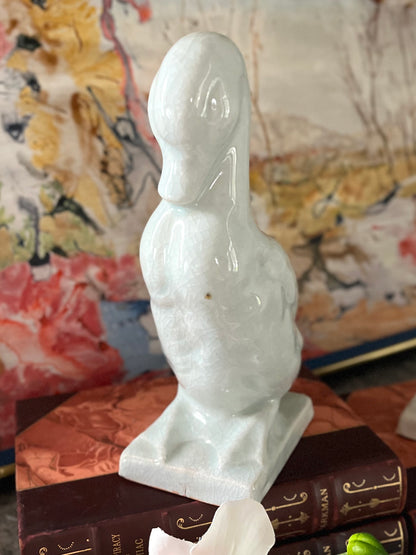 Live 09/29 Important Estate Pair of Chinese Export White Glazed Stoneware Ducks