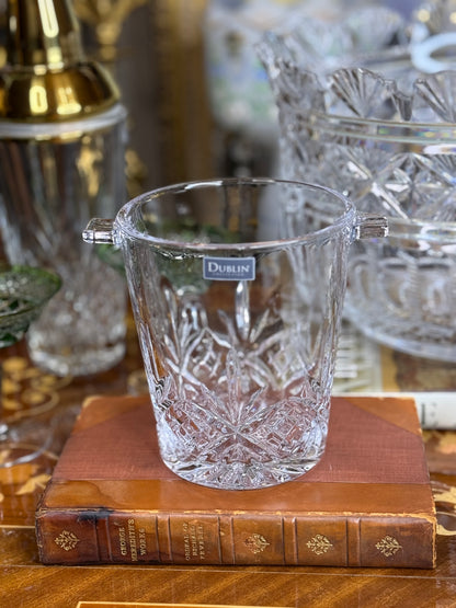 Irish Cut Crystal Ice Bucket| 12oz Unleaded Crystal Glass