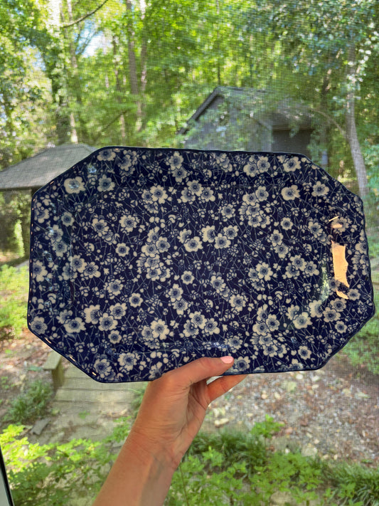 Reserved! Stunning Calico platter!