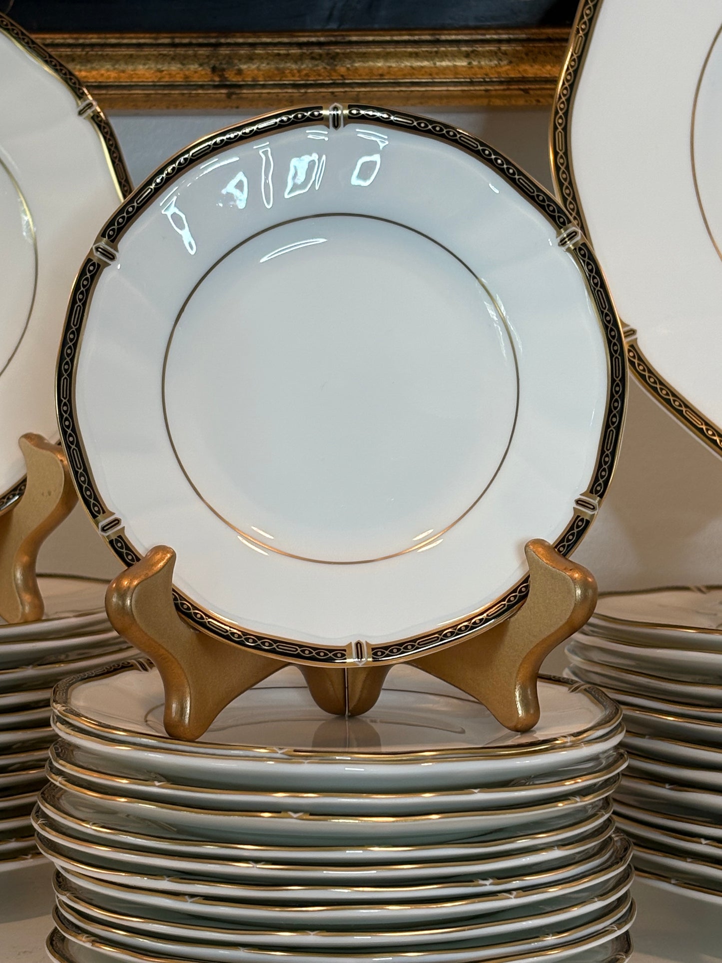 Elegant Set of Wedgwood “Windsor Black” China