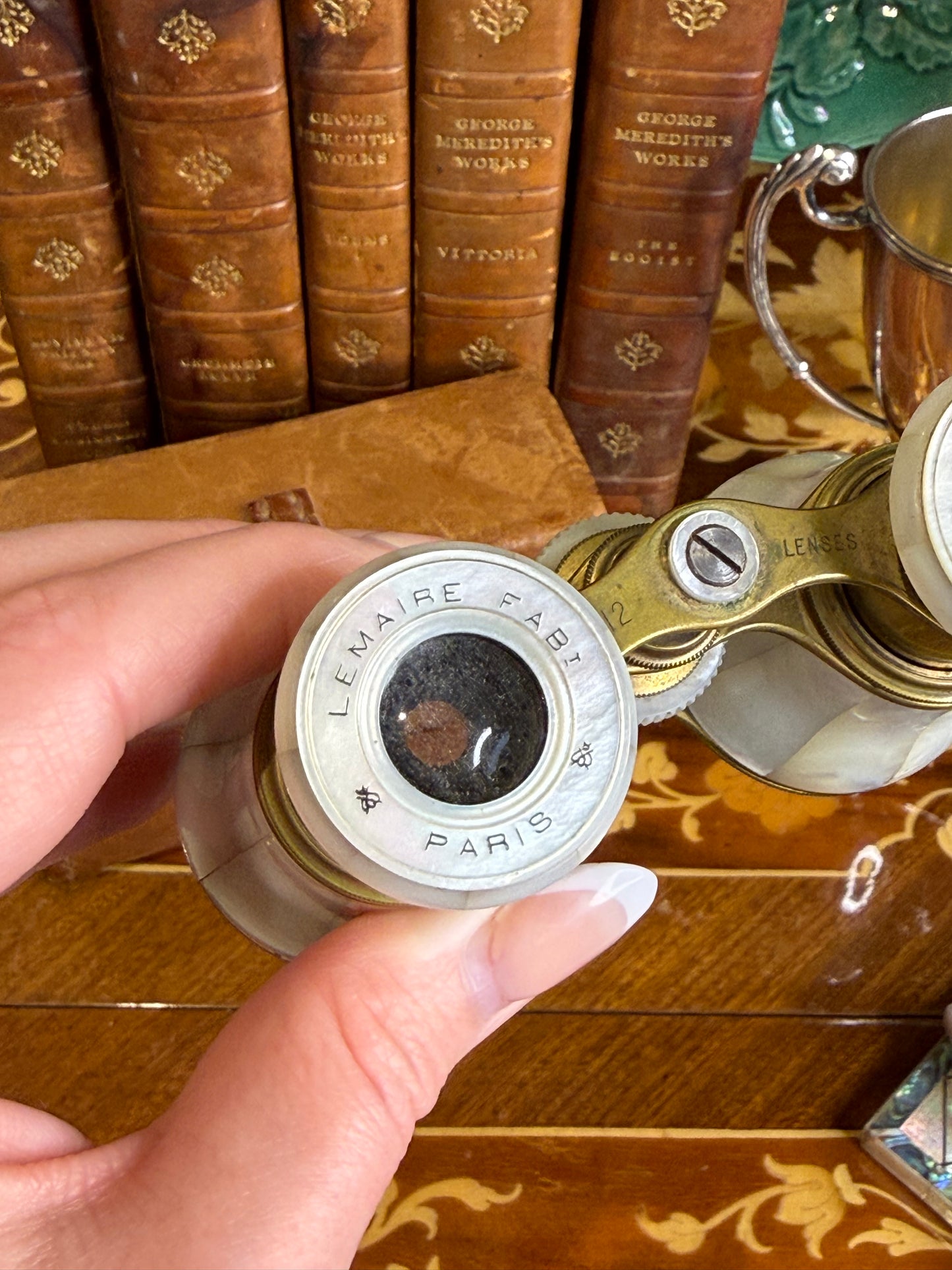Antique French Mother-of-Pearl Opera Glasses | Lemaire Paris for C.D. Peacock Chicago