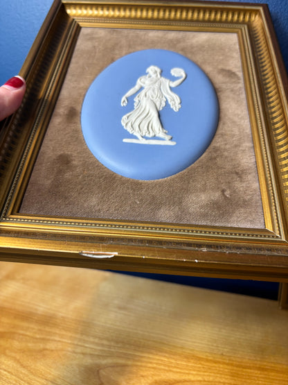 Stunning Wedgwood Jasperware Framed Dancing Hours! Pair!