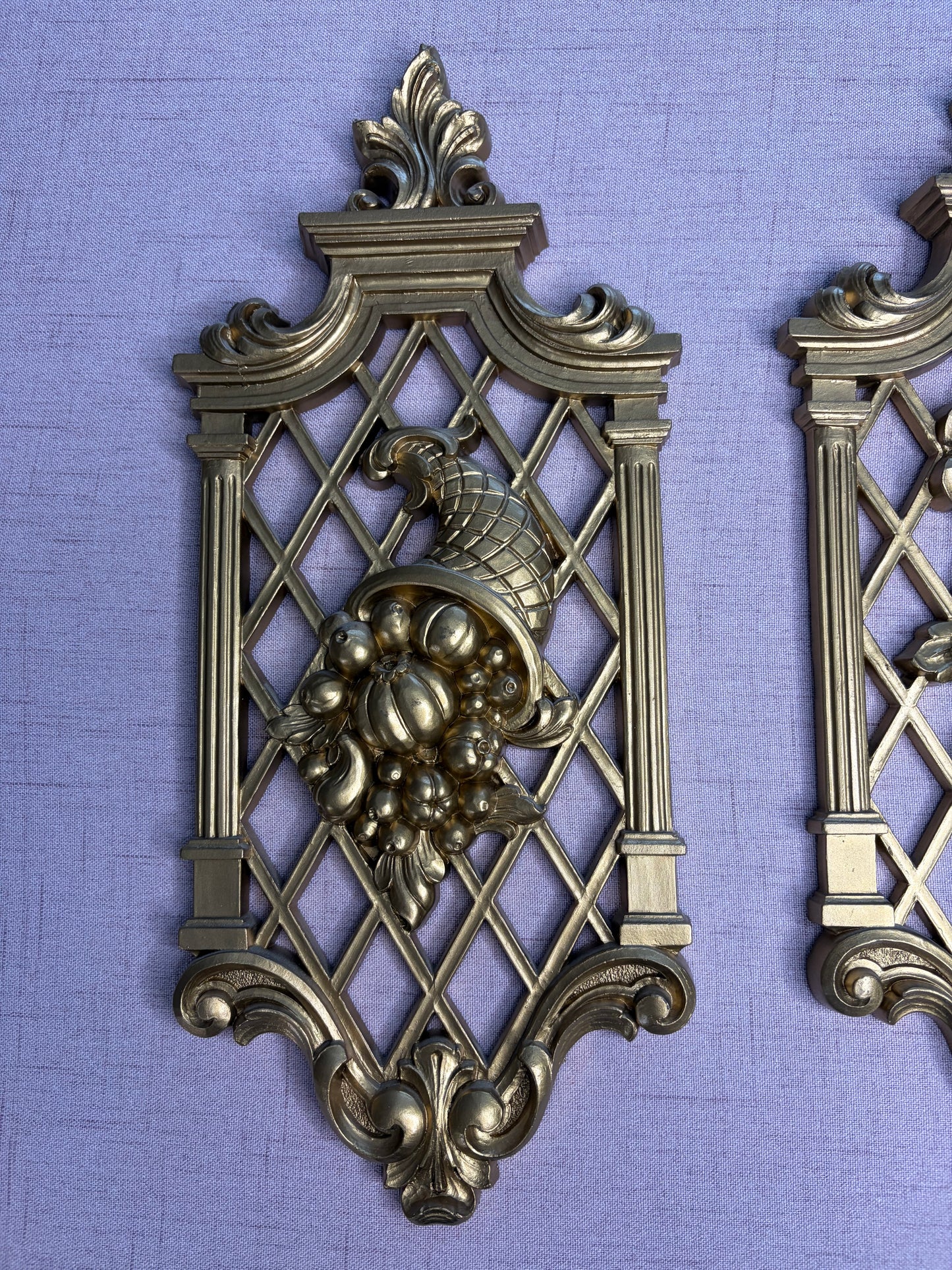 Lovely decorative wall embellishments pair!