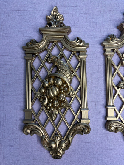 Lovely decorative wall embellishments pair!