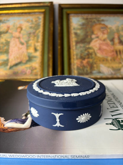 Wedgwood Jasperware Portland Blue Trinket Box!