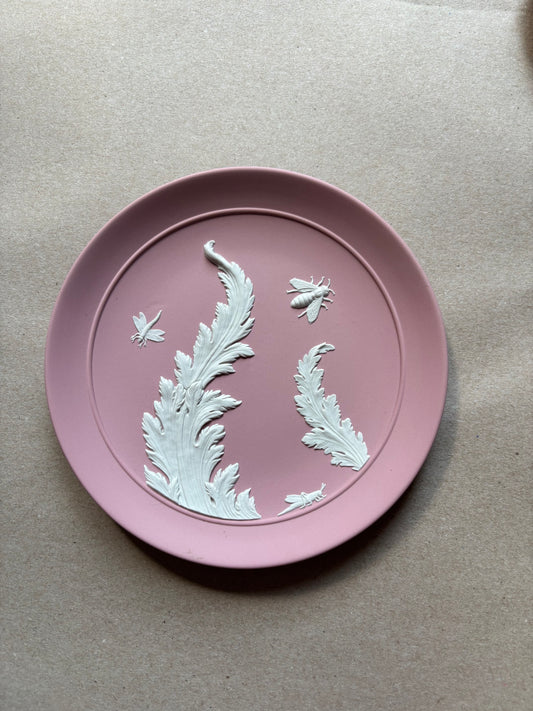 Reserved pink bee plate Wedgwood