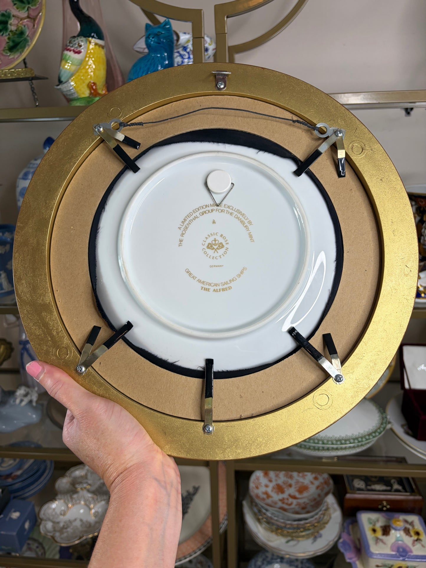 RESERVED - BETH MOYLES - Lovely framed ship plate!