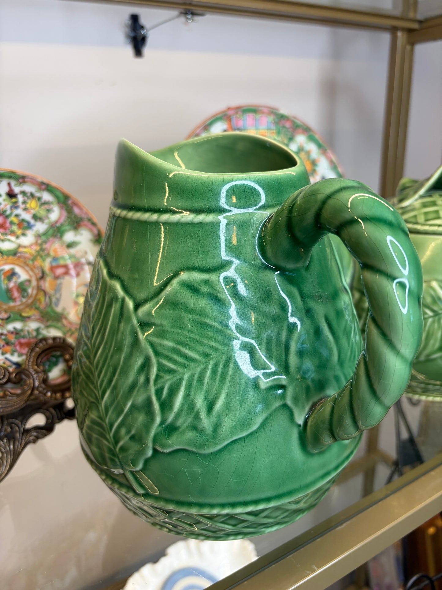 Bordallo green pitcher!