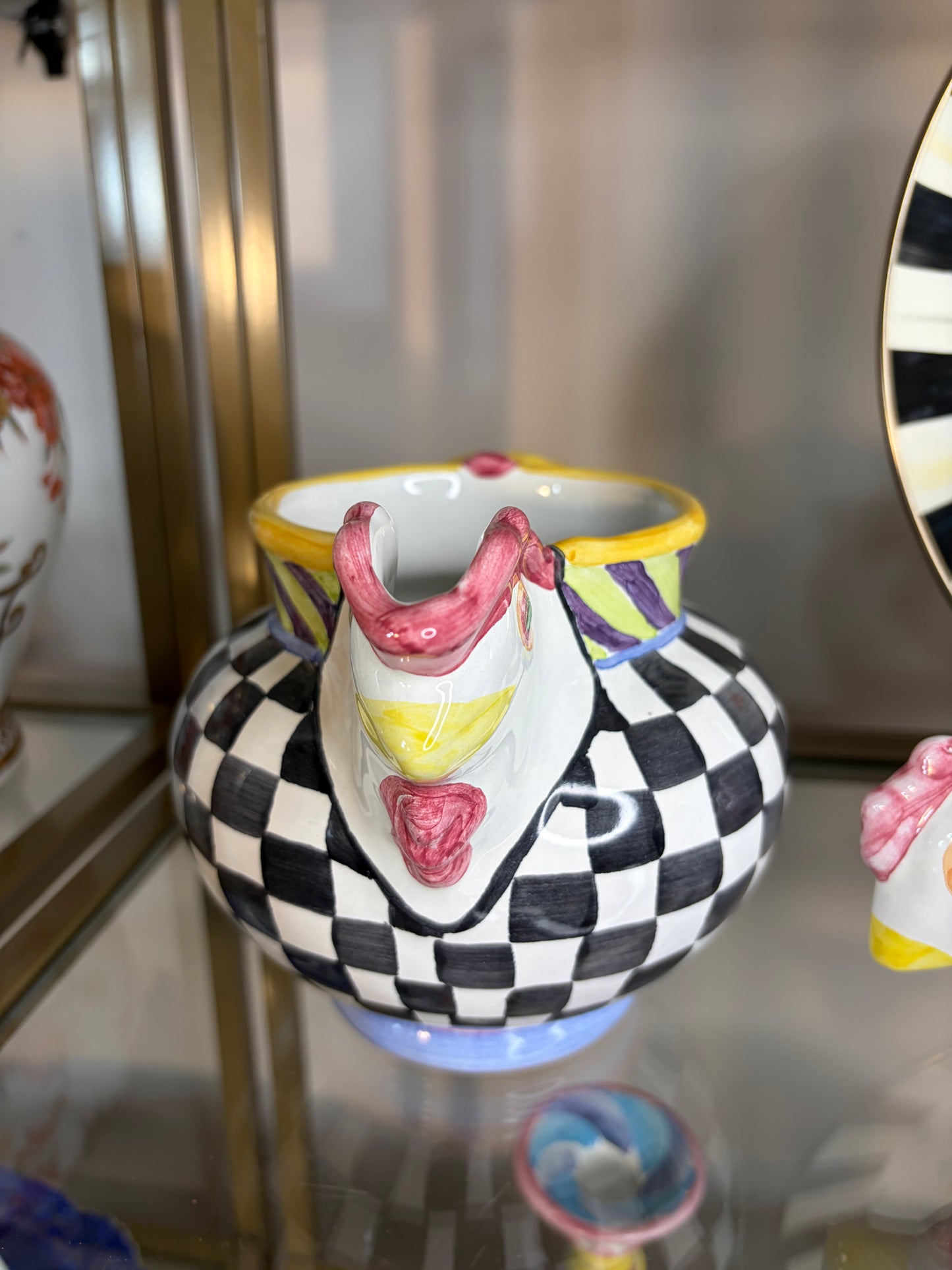 Mackenzie-Childs Piccadilly Chicken pitcher!