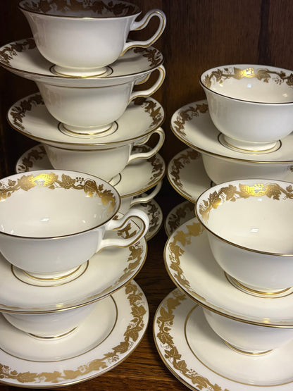 WCCR Charitable Item #131 | Wedgwood “Whitehall” Fine Bone China | 13 Five-Piece Place Settings | 65 Pieces Total