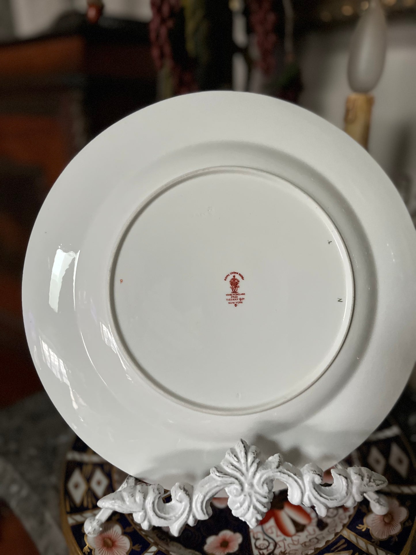 Regal English Royal Crown Derby for Tiffany & Co Imari Dinner Plates 10 1/2” - Set Of 4