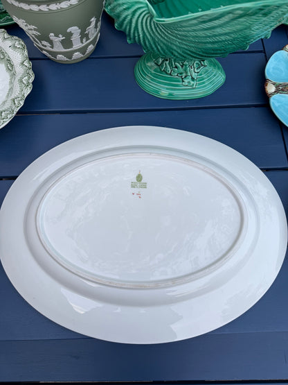 RESERVED - Vintage Wedgwood "Swallow" Platter with Green Trim | Discontinued Pattern | c.1950 | Style DA4510