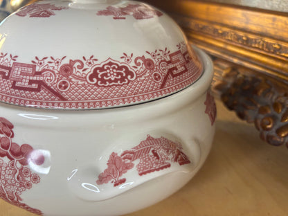 Reserved! Churchill Pink Willow lidded tureen!