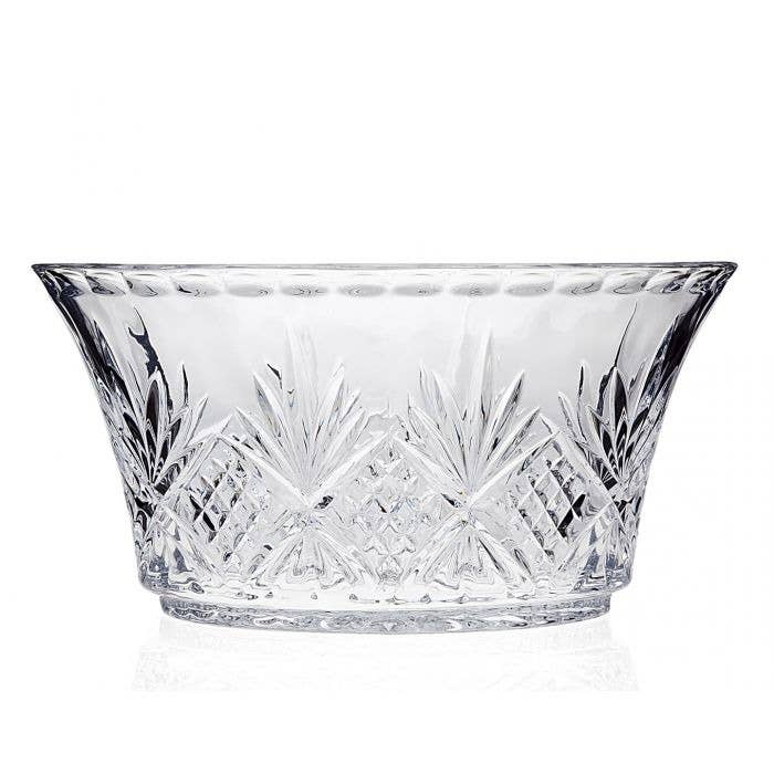 Cut Crystal Champagne Bucket or Serving Bowl | Unleaded Crystal | 14.09” L x 10.04” W x 7.09” H