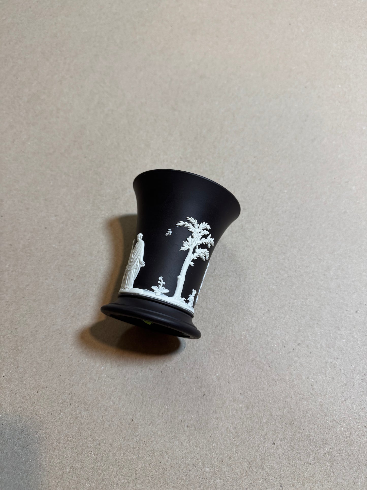 Black bassalt Wedgwood small vase 4”