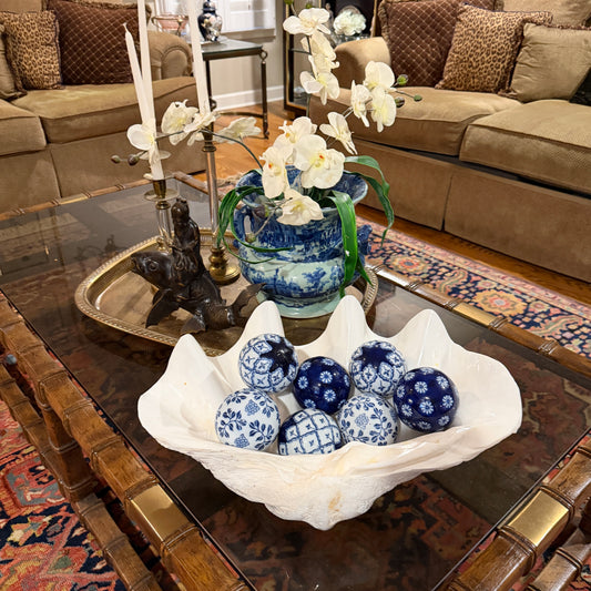 The elusive Vintage massive clam shell centerpiece planter
