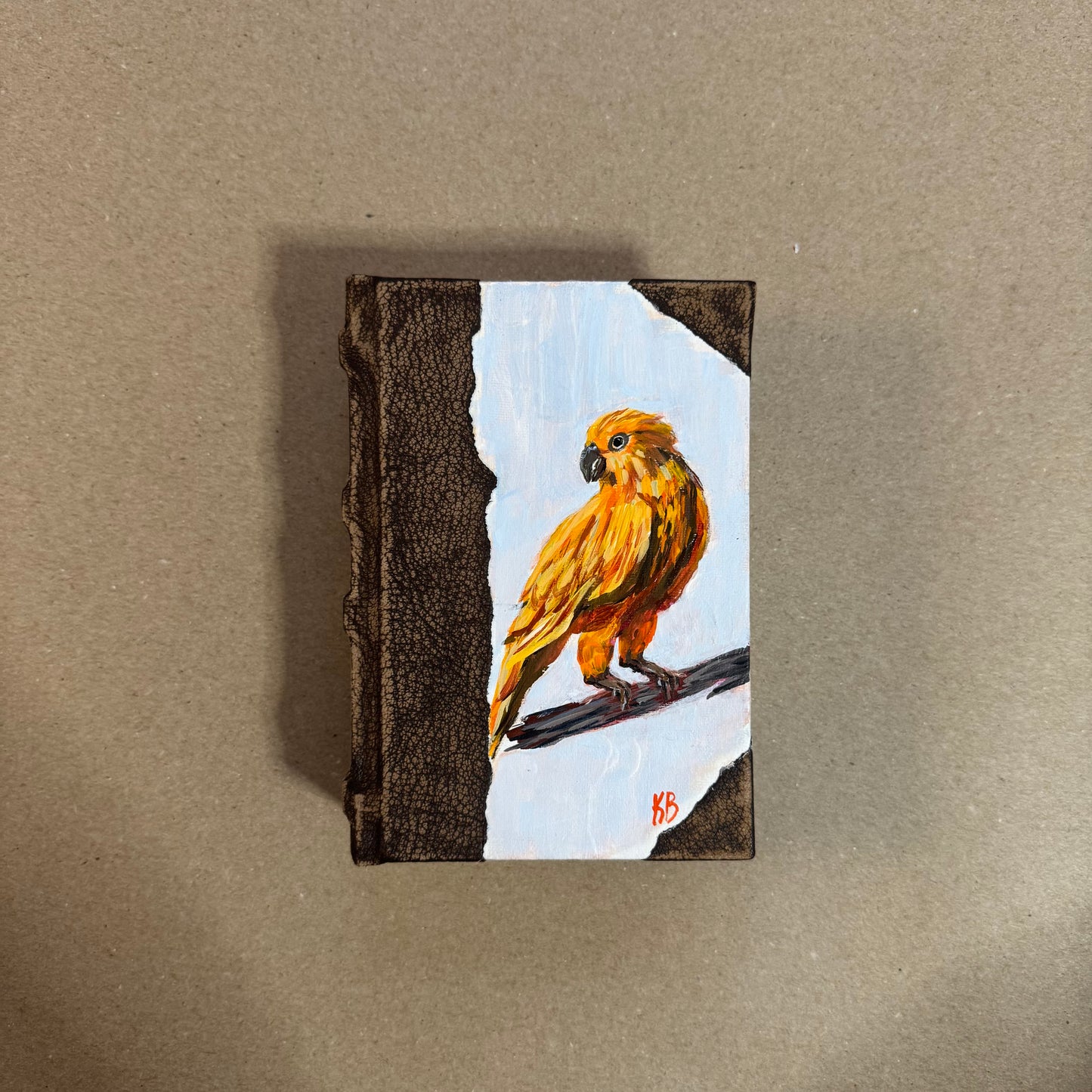 Handmade small 4x6 handpainted journal 200 pages