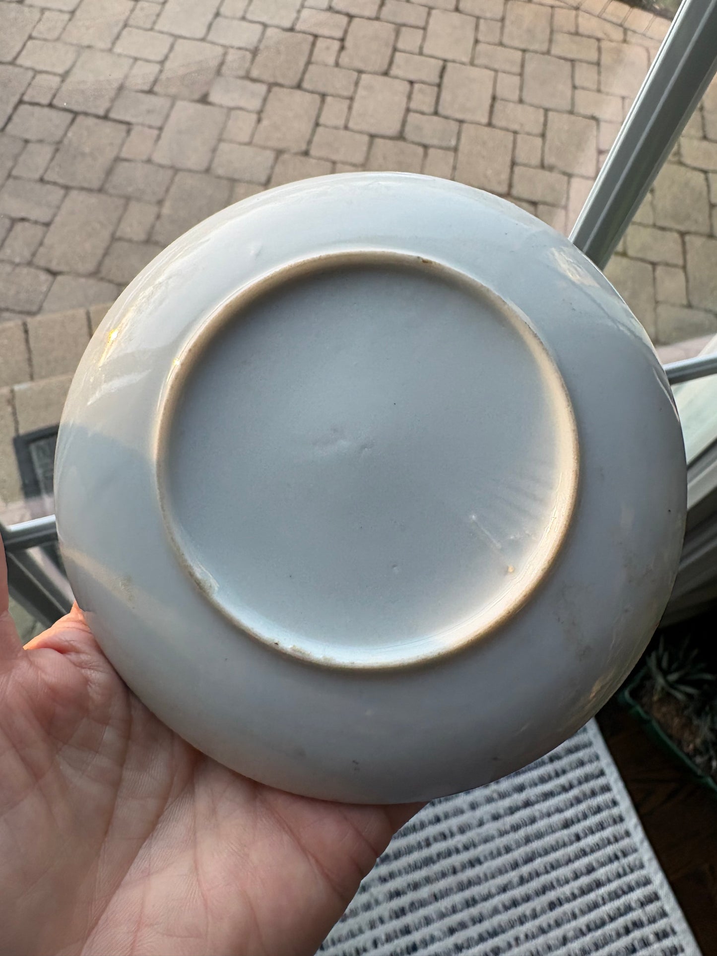 Antique Rose Medallion Saucer 5 3/8”