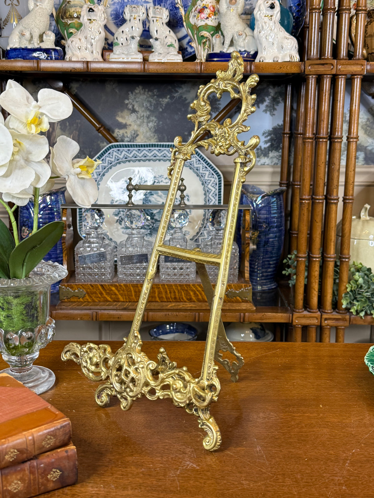 Vintage Inspired - Solid Brass Large 16” H × 8” W × 7.5” D | Art/Photo/Plate Easel Stand