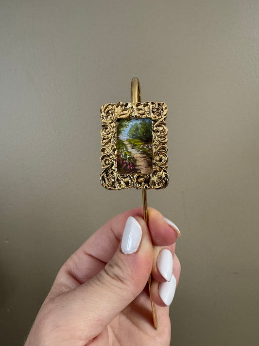 Solo live bookmark with original oil painting