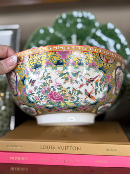 Danny's Fine Porcelain: Rose Medallion Canton Porcelain Bowl – 9” #41425